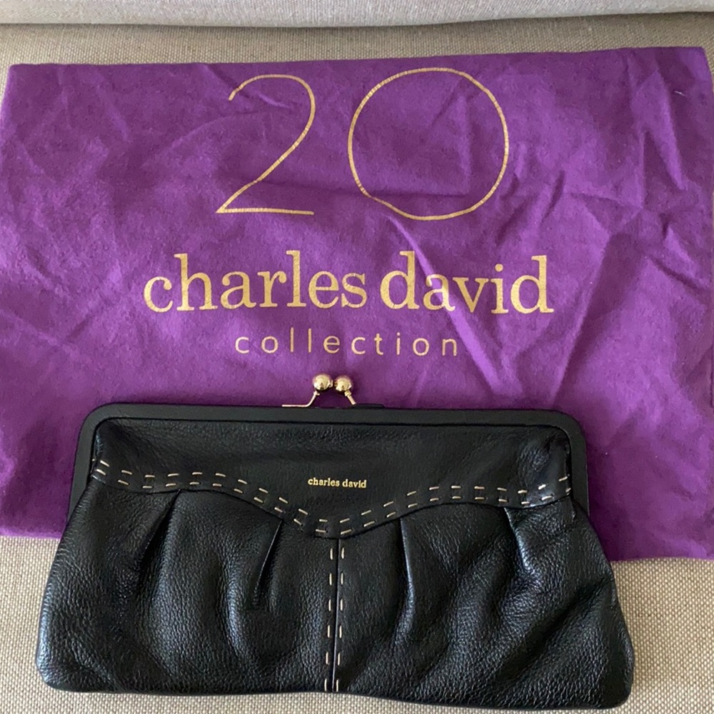 Authentic Charles David clutch with dustbag